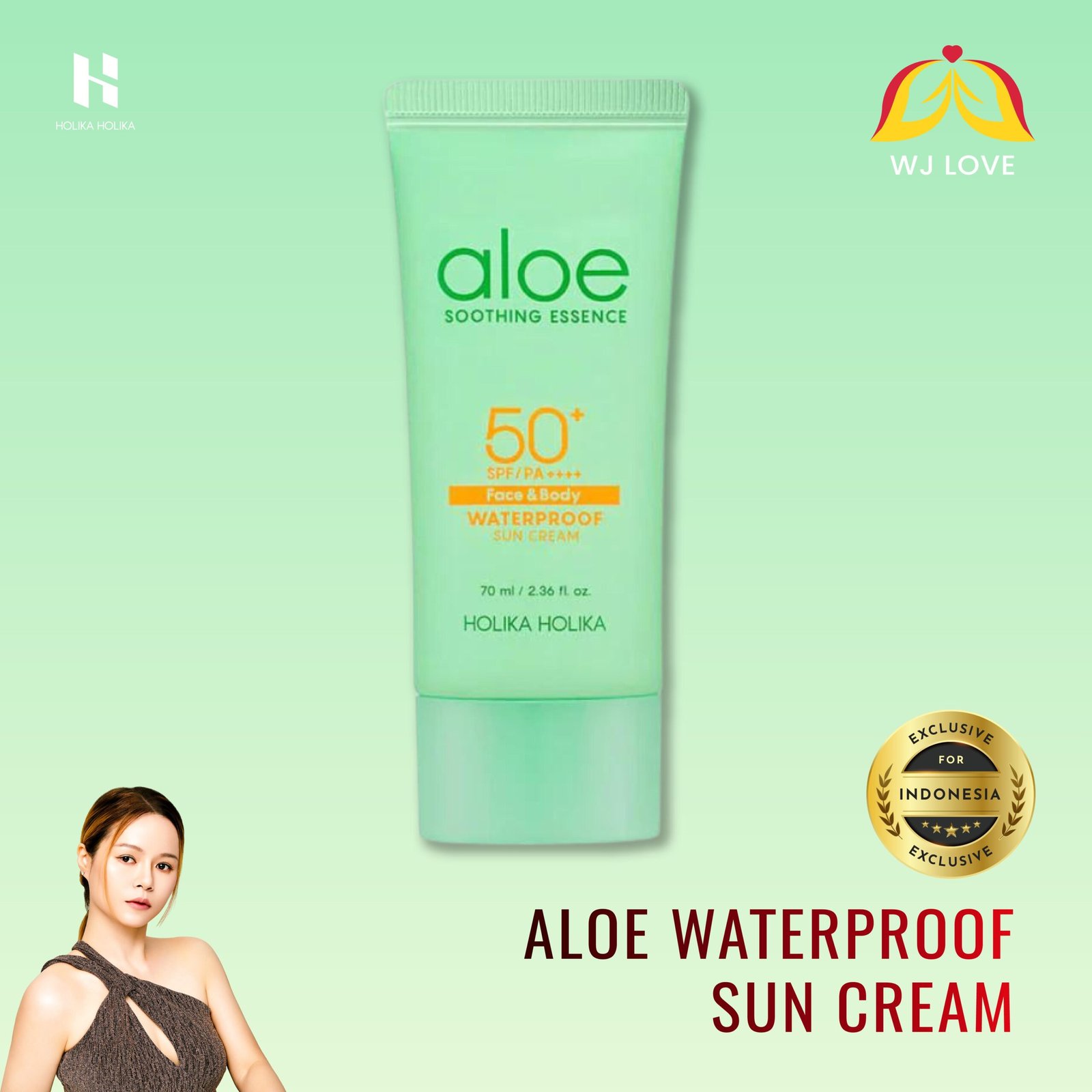 Aloe Waterproof Sun Cream - gambar 1