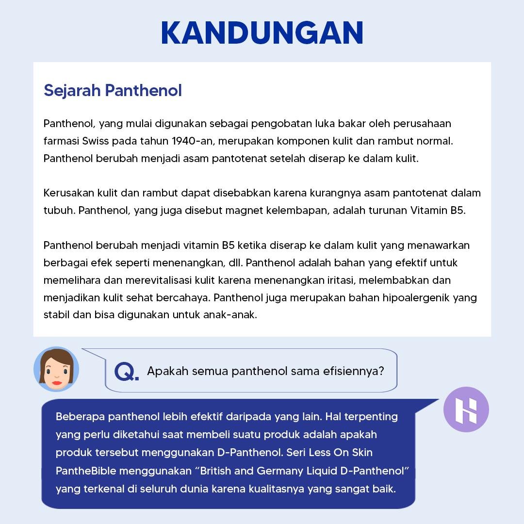 Less on Skin PantheBible Vegan Ampoule - gambar 6