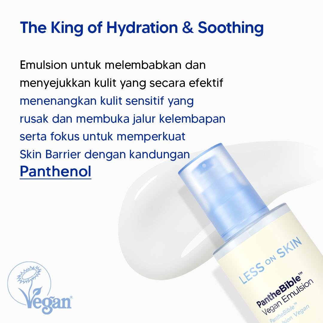 Less On Skin PantheBible Vegan Emulsion - gambar 4