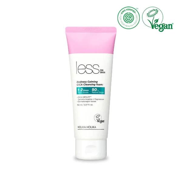 Less on Skin Redness Calming Cica Cleansing Foam - gambar 4