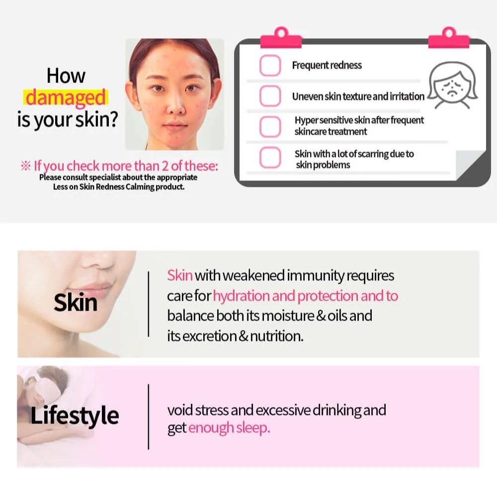 Less on Skin Redness Calming Cica Cleansing Foam - gambar 5