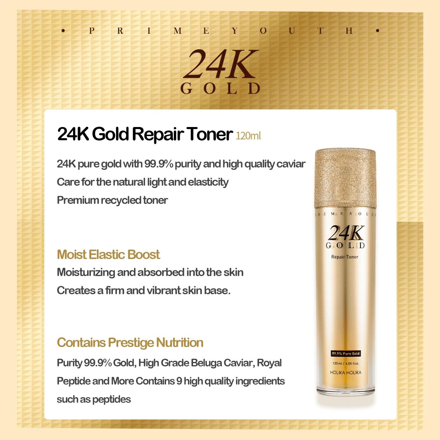 Prime Youth 24K Gold Repair Toner EX - gambar 3