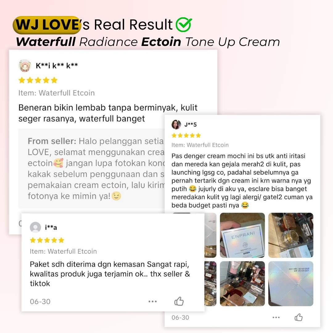 Waterfull Radiance Ectoin Luxury Tone Up Cream - gambar 8